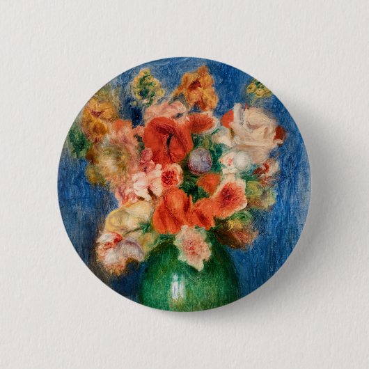 Pierre-Auguste Renoir - Blumenstrauß Button (Vorderseite)