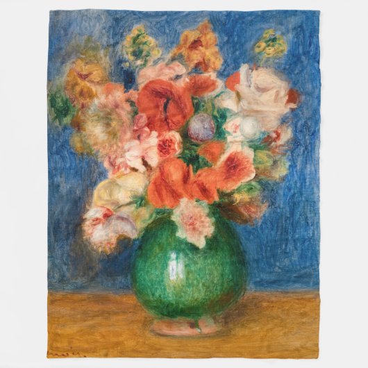 Pierre-Auguste Renoir - Blumenstrauß Fleecedecke (Vorderseite)