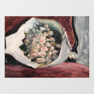 Pierre-Auguste Renoir - Blumenstrauß in einer Scha Fensteraufkleber
