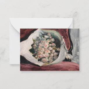 Pierre-Auguste Renoir - Blumenstrauß in einer Scha Mitteilungskarte