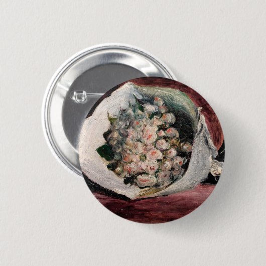 Pierre-Auguste Renoir - Bouquet in einer Box Button (Vorne & Hinten)