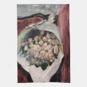Pierre-Auguste Renoir - Bouquet in einer Box Geschirrtuch (Vertikal)