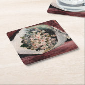 Pierre-Auguste Renoir - Bouquet in einer Box Rechteckiger Pappuntersetzer (angewinkelt)
