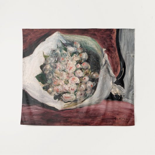 Pierre-Auguste Renoir - Bouquet in einer Box Wandteppich (Vorderseite (Horizontal))