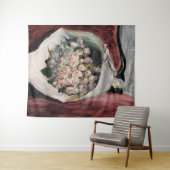 Pierre-Auguste Renoir - Bouquet in einer Box Wandteppich (Beispiel (Horizontal))