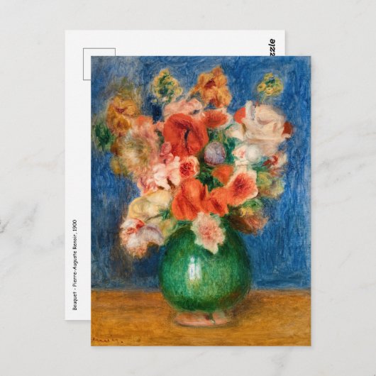Pierre-Auguste Renoir - Bouquet Postkarte (Vorne/Hinten)