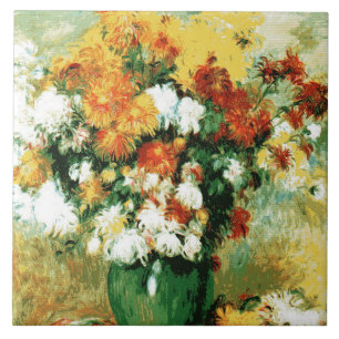 Pierre-Auguste Renoir Bouquet von Chrysanthemen Fliese