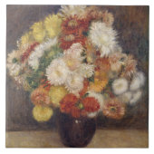 Pierre Auguste Renoir Bouquet von Chrysanthemen Fliese (Vorderseite)