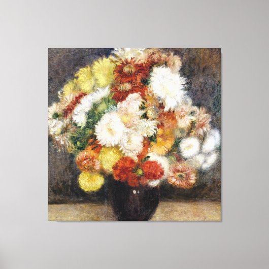 Pierre-Auguste Renoir Bouquet von Chrysanthemen Leinwanddruck (Vorderseite)