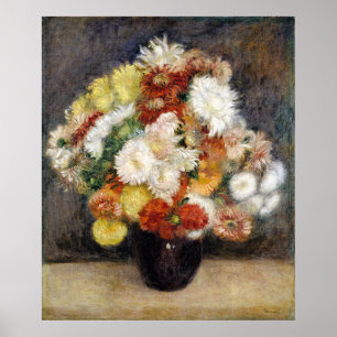 Pierre-Auguste Renoir Chrysanthemenstrauß Poster