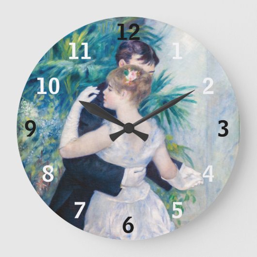 Pierre-Auguste Renoir - City Dance Große Wanduhr (Vorderseite)