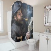 Pierre-Auguste Renoir - Claude Monet Reading Duschvorhang (Beispiel)