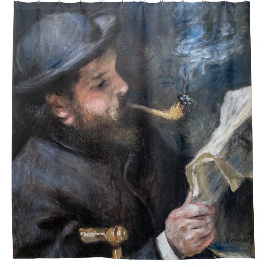 Pierre-Auguste Renoir - Claude Monet Reading Duschvorhang (Vorderseite)
