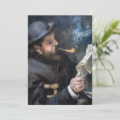 Pierre-Auguste Renoir - Claude Monet Reading Einladung (Stehend Vorderseite)