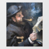 Pierre-Auguste Renoir - Claude Monet Reading Fensteraufkleber (Blatt)