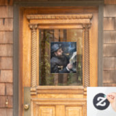 Pierre-Auguste Renoir - Claude Monet Reading Fensteraufkleber (Haustür)