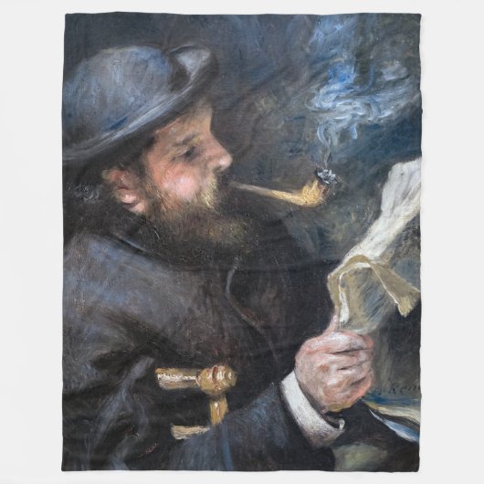 Pierre-Auguste Renoir - Claude Monet Reading Fleecedecke (Vorderseite)