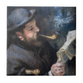 Pierre-Auguste Renoir - Claude Monet Reading Fliese (Vorderseite)