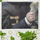 Pierre-Auguste Renoir - Claude Monet Reading Geschirrtuch (Gefaltet)