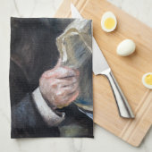 Pierre-Auguste Renoir - Claude Monet Reading Geschirrtuch (Viertel Falte)