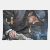 Pierre-Auguste Renoir - Claude Monet Reading Geschirrtuch (Horizontal)