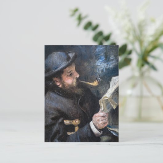 Pierre-Auguste Renoir - Claude Monet Reading Postkarte (Stehend Vorderseite)