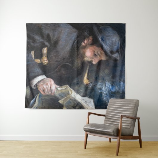 Pierre-Auguste Renoir - Claude Monet Reading Wandteppich (Beispiel (Horizontal))
