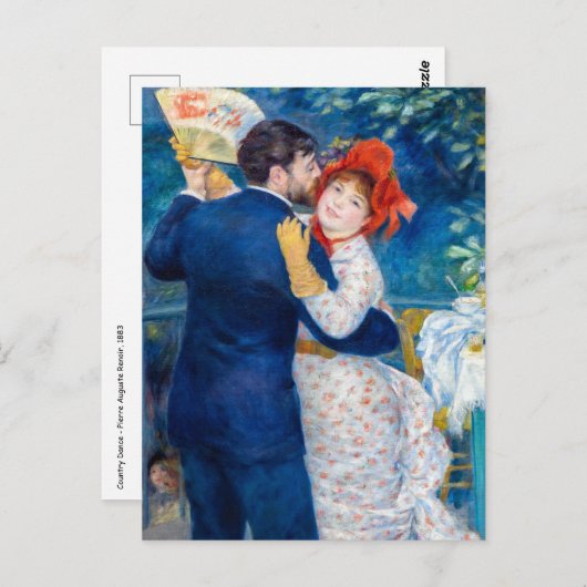 Pierre-Auguste Renoir - Country Dance Postkarte (Vorne/Hinten)
