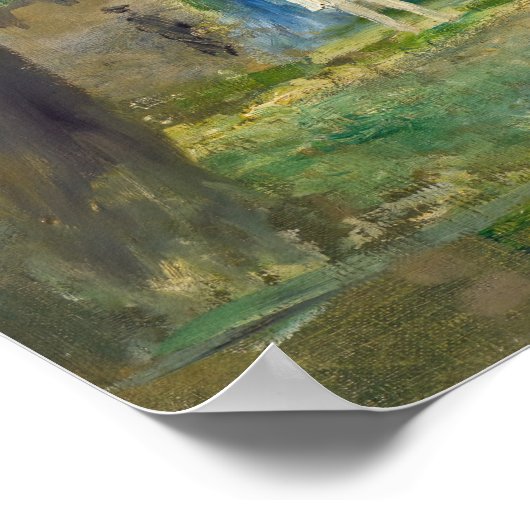 Pierre-Auguste Renoir - Das Party in Saint-Cloud Poster (Ecke)