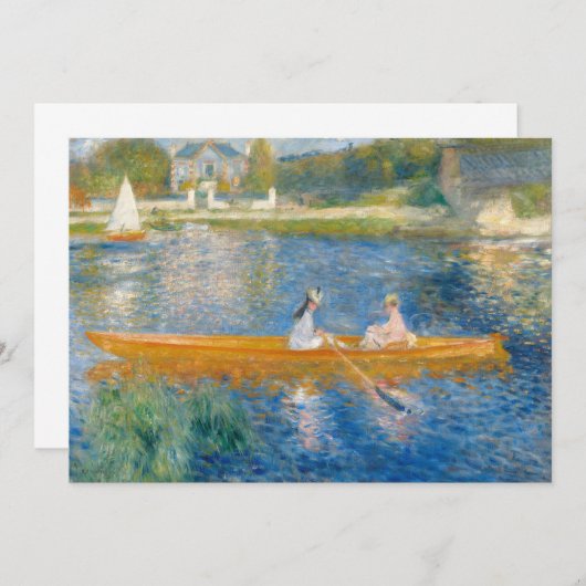Pierre-Auguste Renoir - Der Skiff Dankeskarte (Vorne/Hinten)
