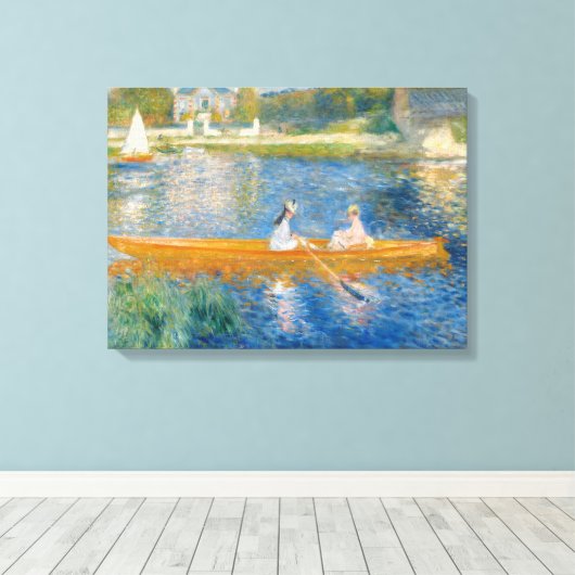 Pierre-Auguste Renoir - Der Skiff Leinwanddruck (Insitu (Holzboden))