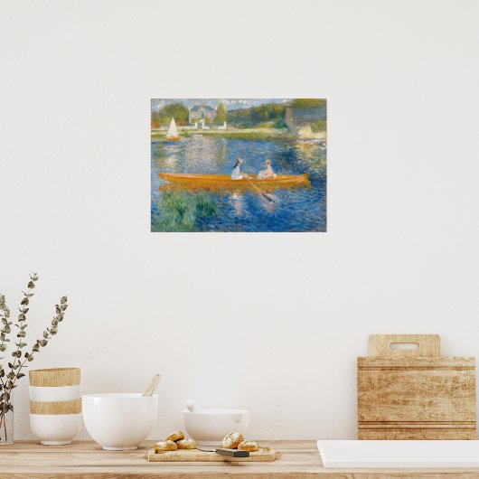 Pierre-Auguste Renoir - Der Skiff Poster (Küche)