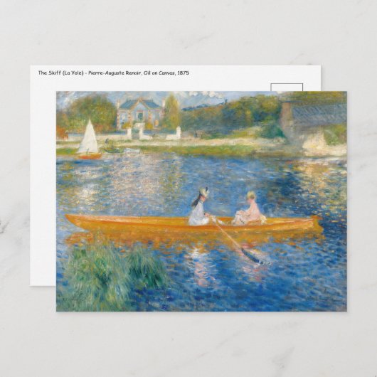 Pierre-Auguste Renoir - Der Skiff Postkarte (Vorne/Hinten)
