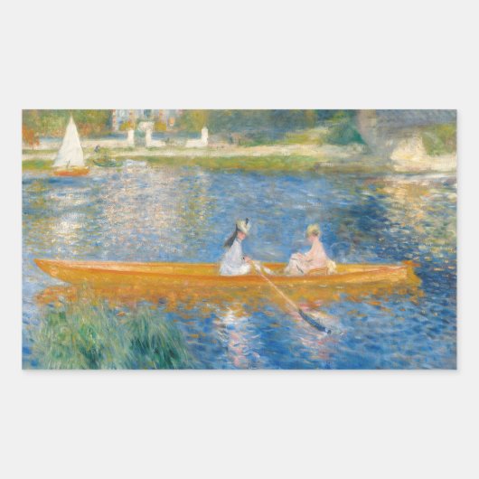 Pierre-Auguste Renoir - Der Skiff Rechteckiger Aufkleber (Vorderseite)