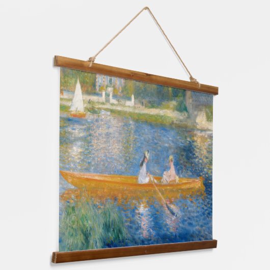Pierre-Auguste Renoir - Der Skiff Wandteppich Mit Holzrahmen (Gewinkelt)