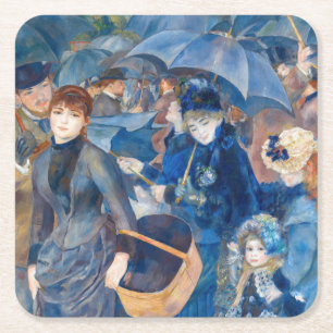 Pierre-Auguste Renoir - Die Regenschirme Rechteckiger Pappuntersetzer