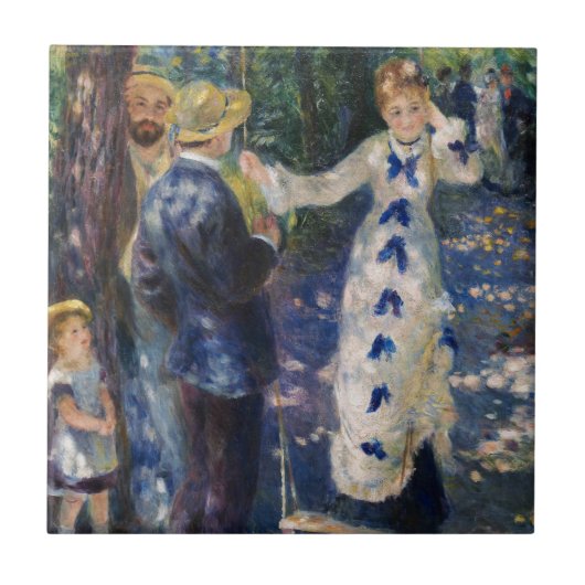 Pierre-Auguste Renoir - Die Schaukel Fliese (Vorderseite)