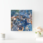 Pierre-Auguste Renoir - Die Umbrellas Quadratische Wanduhr (Zuhause)
