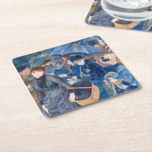 Pierre-Auguste Renoir - Die Umbrellas Rechteckiger Pappuntersetzer (angewinkelt)