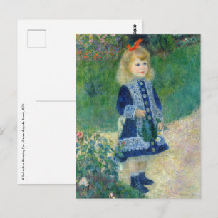 Pierre-Auguste Renoir - Ein Mädchen mit einer Gieß Postkarte