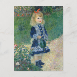 Pierre Auguste Renoir Ein Mädchen mit einer Gießka Feiertagspostkarte