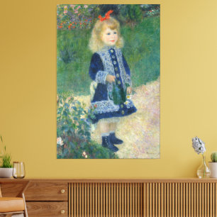 Pierre Auguste Renoir Ein Mädchen mit einer Gießka Leinwanddruck