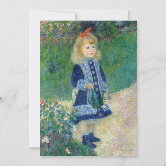 Pierre-Auguste Renoir - Ein Mädchen mit einer Wass Einladung (Vorderseite)
