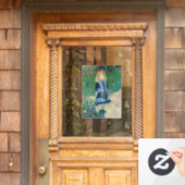 Pierre-Auguste Renoir - Ein Mädchen mit einer Wass Fensteraufkleber (Haustür)