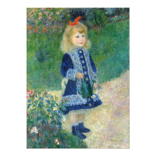 Pierre-Auguste Renoir - Ein Mädchen mit einer Wass Fotodruck (Vorne)