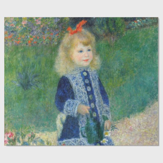 Pierre-Auguste Renoir - Ein Mädchen mit einer Wass Geschenkpapier (Flach)