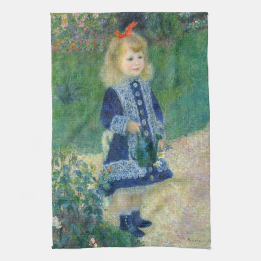 Pierre-Auguste Renoir - Ein Mädchen mit einer Wass Geschirrtuch (Vertikal)