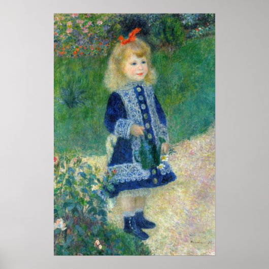 Pierre-Auguste Renoir - Ein Mädchen mit einer Wass Poster (Vorne)
