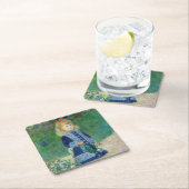 Pierre-Auguste Renoir - Ein Mädchen mit einer Wass Rechteckiger Pappuntersetzer (Vor Ort)