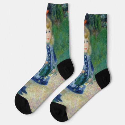 Pierre-Auguste Renoir - Ein Mädchen mit einer Wass Socken (Linkes Detail)